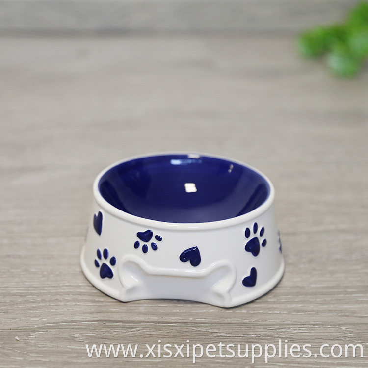 Wholesale Custom Logo Ceramic Pet Cat Dog Bowls